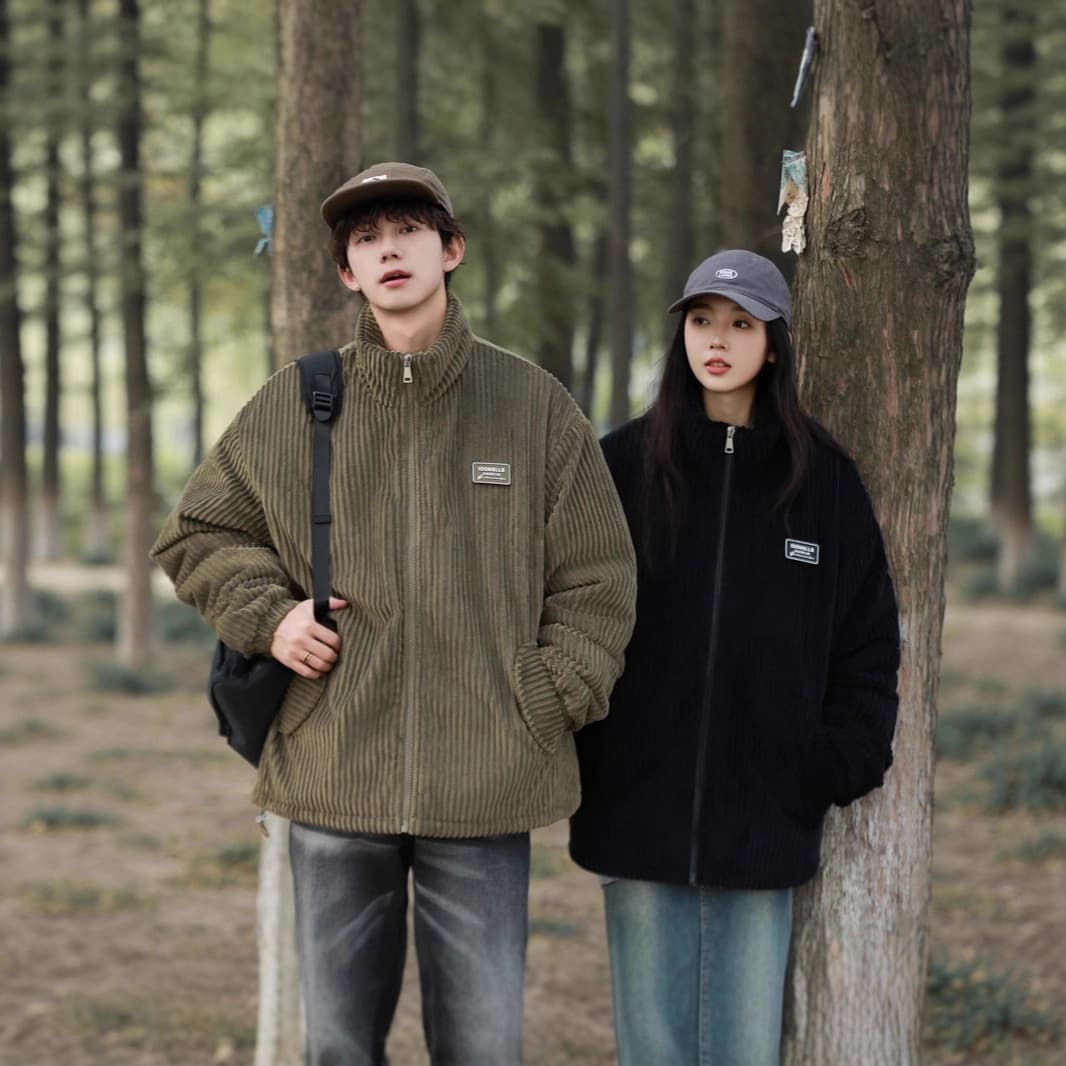 New Winter American-style Corduroy Cotton Coat With A Premium High-end Feel